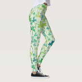 Kleeblatt St. Patrick's Day Hellgrüne Leggings (Rechts)