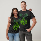 Kleeblatt St Patricks Day Irish Celtic Knot Skulls T-Shirt (Unisex)