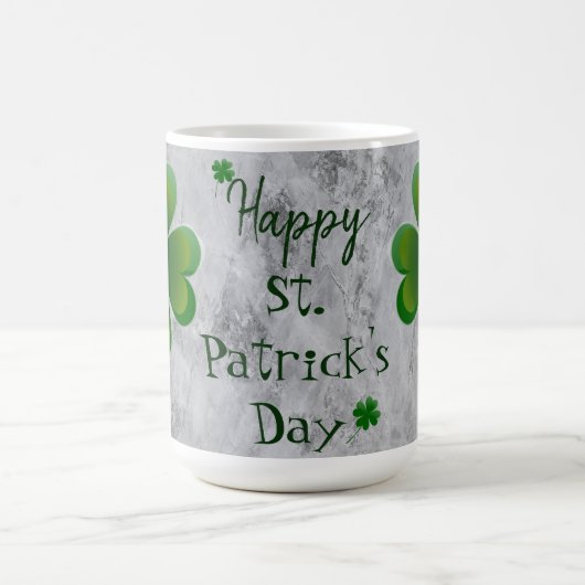 Kleeblatt St. Patrick's Day Kaffeetasse (Mittel)