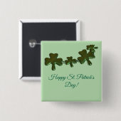 Kleeblatt St. Patrick's Day Knopf Button (Vorne & Hinten)