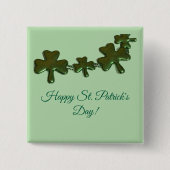 Kleeblatt St. Patrick's Day Knopf Button (Vorderseite)