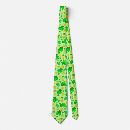 Kleeblatt St. Patrick's Day Krawatte (Vorderseite)
