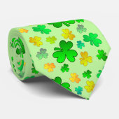 Kleeblatt St. Patrick's Day Krawatte (Gerollt)