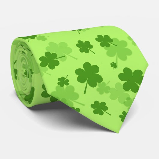Kleeblatt St. Patrick's Day Krawatte (Gerollt)
