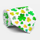Kleeblatt St. Patrick's Day Krawatte (Gerollt)