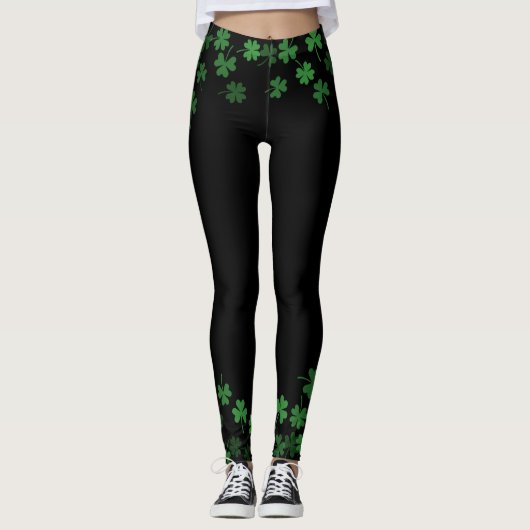 Kleeblatt St. Patrick's Day Leggings (Vorderseite)
