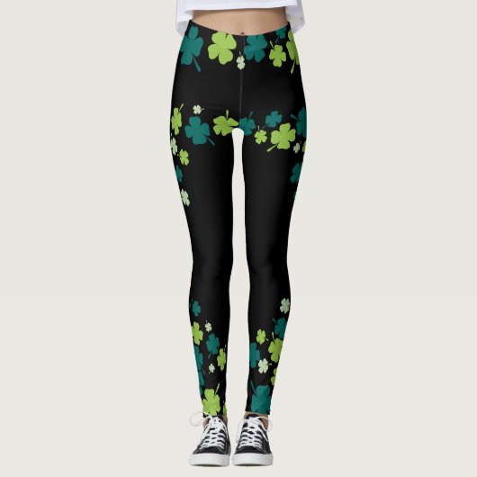 Kleeblatt St. Patrick's Day Leggings (Vorderseite)