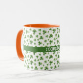 Kleeblatt St. Patrick's Day Nachname Tasse (Vorderseite Links)