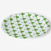 Kleeblatt St. Patrick's Day Pappteller (Schrägansicht)