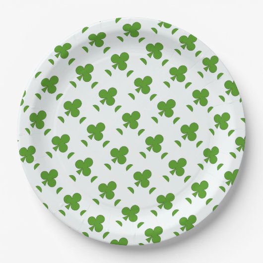 Kleeblatt St. Patrick's Day Pappteller (Vorderseite)