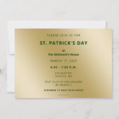 Kleeblatt St Patricks Day Party Einladung (Rückseite)