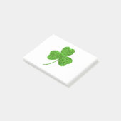 Kleeblatt St. Patrick's Day Post-it Klebezettel (angewinkelt)