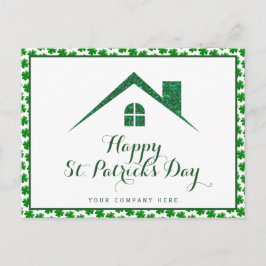 Kleeblatt St Patricks Day Real Anwesen Green House Postkarte