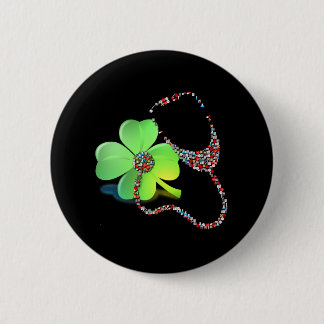 Kleeblatt St. Patricks Day Registered Nurse T-Shir Button