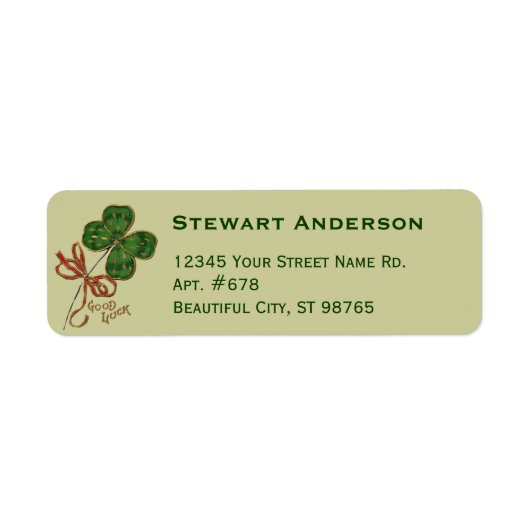 Kleeblatt St. Patrick's Day Rücksendeadressen-Aufk (Vorne)