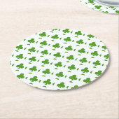 Kleeblatt St. Patrick's Day Runder Pappuntersetzer (Angewinkelt)