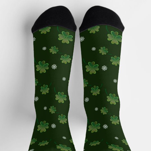 Kleeblatt St. Patrick's Day Socken (Oben)