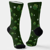 Kleeblatt St. Patrick's Day Socken (Gewinkelt)