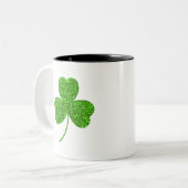 Kleeblatt St. Patrick's Day Zweifarbige Tasse (Vorderseite Links)
