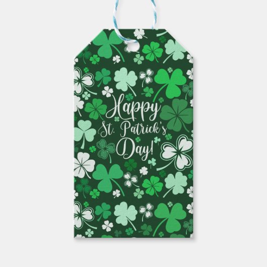 Kleeblatt St Patrick's Geschenkanhänger (Vorderseite)