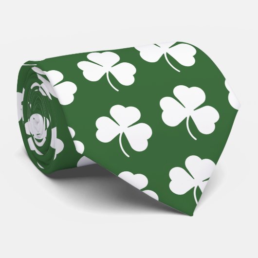 Kleeblatt St Patricks Krawatte (Gerollt)