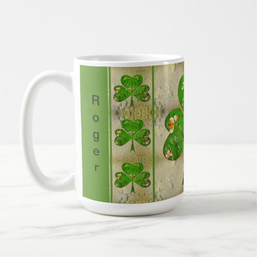 Kleeblatt St. Patricks Leprechaun Kaffeetasse (Links)