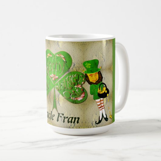 Kleeblatt St. Patrick's Leprechaun Tasse (VorderseiteRechts)