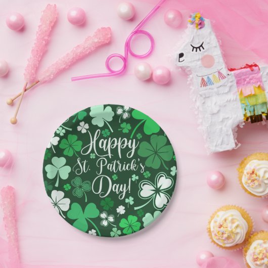 Kleeblatt St Patrick's Pappteller (Party)