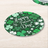 Kleeblatt St Patrick's Runder Pappuntersetzer (Angewinkelt)