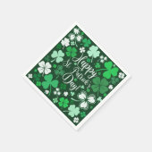 Kleeblatt St Patrick's Serviette (Ecke)