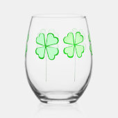 Kleeblatt Stemless Wine Glass Weinglas Ohne Stiel (Rechts)