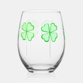 Kleeblatt Stemless Wine Glass Weinglas Ohne Stiel (Links)