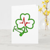 KLEEBLATT STETHOSCOPE MIT HARTBET KARTE (Gelbe Blume)