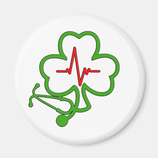 KLEEBLATT STETHOSCOPE MIT HARTBET MAGNET (Vorne)