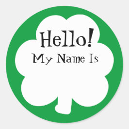 Kleeblatt Sticker Name Tags