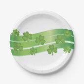 Kleeblatt Streifen Pappteller (Vorderseite)