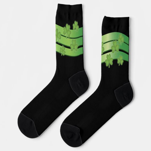 Kleeblatt Streifen Socken (Linkes Detail)