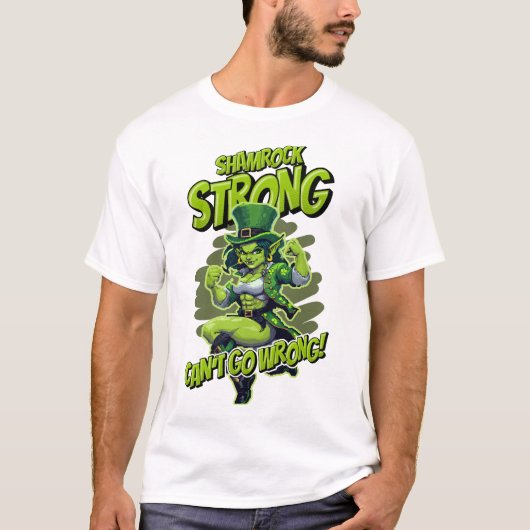 Kleeblatt Strong kann nicht schief gehen Emerald O T-Shirt (Vorderseite)