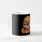 Kleeblatt "Sugar Skull" mit Leopard Turban St Kaffeetasse (Vorderseite Links)