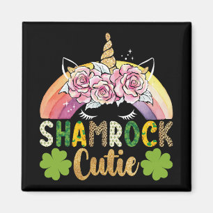 Kleeblatt Süßes Einhorn Regenbogen St. Patrick's D Magnet