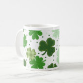 Kleeblatt-Tag reichlich St. Patricks Kaffeetasse (Vorderseite Links)