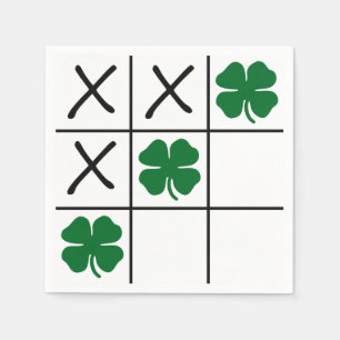 Kleeblatt Tic Tac Toe Serviette