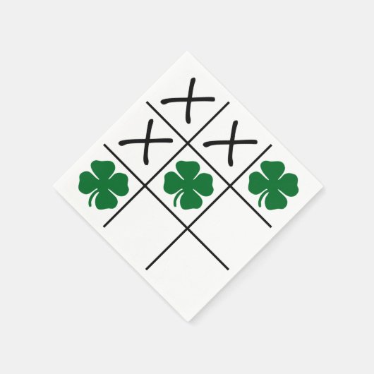 Kleeblatt Tic Tac Toe Serviette (Ecke)