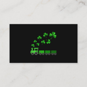 Kleeblatt Train St Patricks Day Lucky Irish Clover Visitenkarte