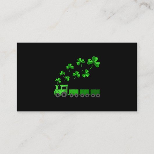 Kleeblatt Train St Patricks Day Lucky Irish Clover Visitenkarte (Vorderseite)