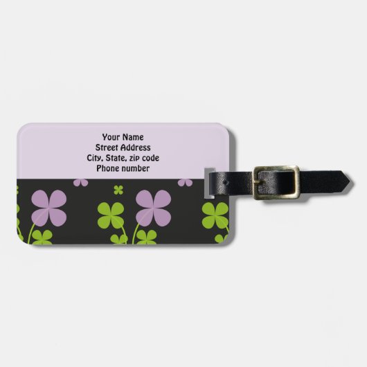 Kleeblatt Travel Bag Tags Gepäckanhänger (Vorderseite horizontal)