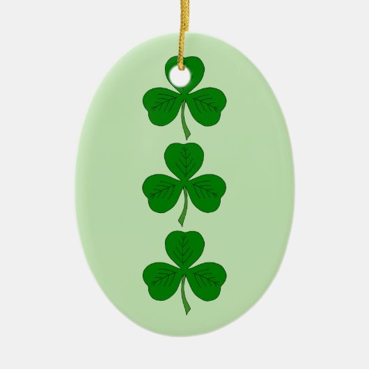 Kleeblatt Trio Keramikornament (Vorne)