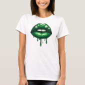 Kleeblatt Tropfen Lippen T-Shirt (Vorderseite)
