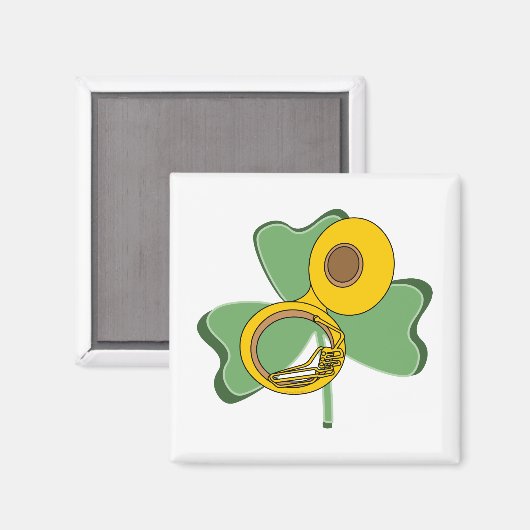 Kleeblatt Tuba Magnet (Vorderseite/Rückseite)