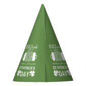 Kleeblatt und Bier Irish St Patrick's Day Partyhütchen (Rückseite)